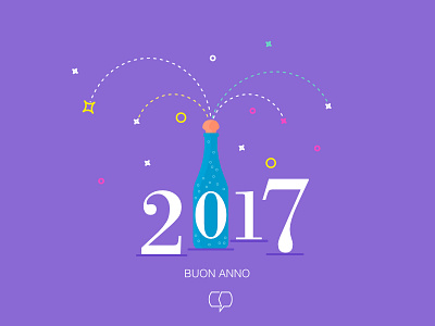 Buon Anno 2017 color design happy illustration new year