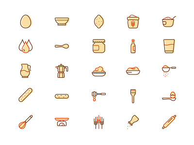 Tipico Iconset branding color flat food icon icondesign icons design iconset packaging