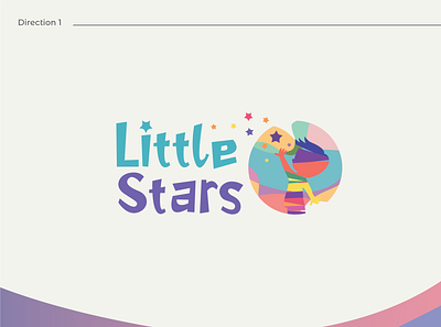 Little Stars Nursery academy branding daily design illustration logo nursery