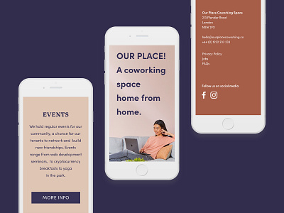 Coworking Space Mobile Website Design