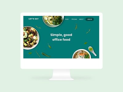 Website design for healthy food delivery service