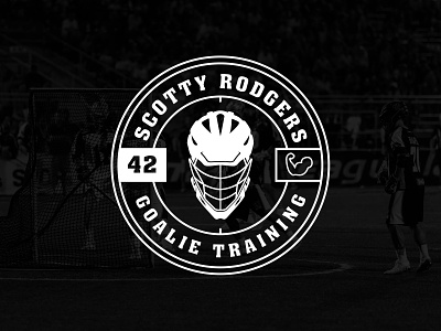 Scotty Rodgers Goalie Training Logo branding design lacrosse logo sports vector