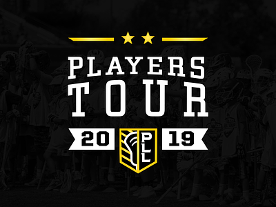 PLL Players Tour Logo branding design lacrosse logo sports vector