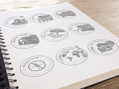 Travel icons for website