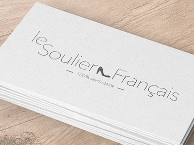 Le Soulier Français - logo design chic design elegant french logo shoe simple