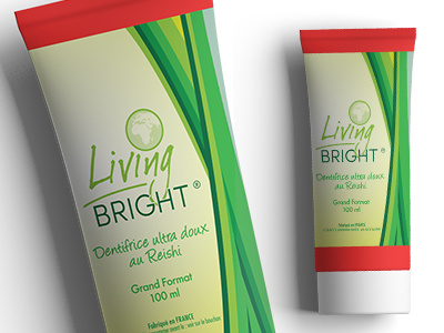 Living Bright Toothpaste creation packaging toothpaste