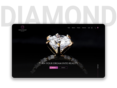 Turn Your Dream Into Reality design diamond jewellery ui ux web