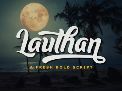 Lauthan | A Fresh Bold Script branding calligraphy display font font design lettering logotype script script font typography