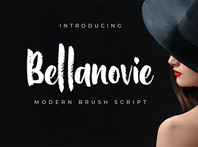 Bellanovie branding brush chalk fashion font font design lettering logotype script font