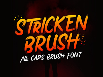 STRICKEN Brush Font brush design font font design logo script