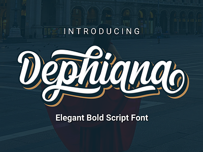Dephiana | Elegant Bold Script Font brush calligraphy design elegant fonts font font design lettering logotype script script font typography wordmark
