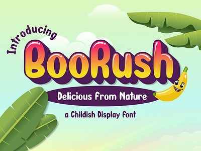 BooRush | A Childish Display Font