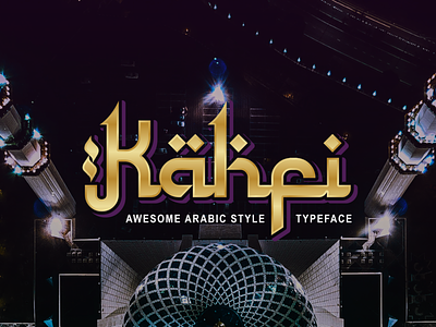Kahfi | Arabic Style Typeface arabic calligraphy display font font awesome font design foreign islamic lettering logotype script typeface