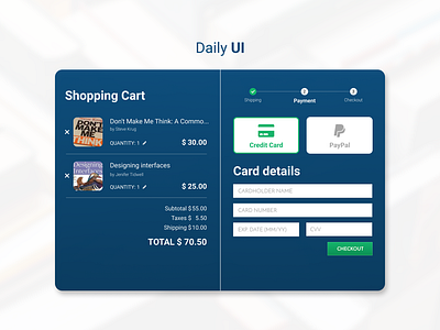 Daily UI #002 - Credit Card Checkout checkout dailyui ui web design user interface web design