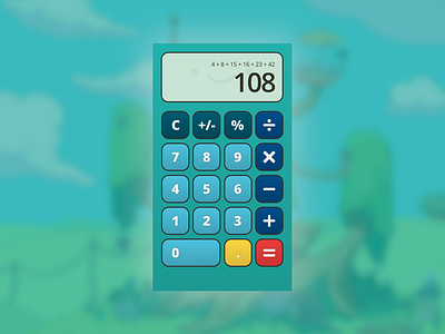 Daily UI #004 - Calculator adventure time beemo calculator calculator app calculator ui dailyui design ui user interface