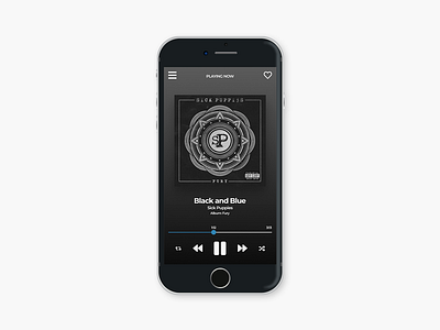 Daily UI #009 - Music Player app black and blue dailyui design fury music player music player ui sick puppies ui user interface