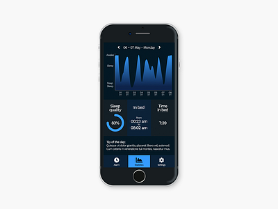 Daily UI #018 - Analytics Chart analytics chart app dailyui design sleep cycle ui user interface
