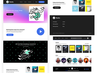 Musiku - Music Player Online design figma graphic design ui uiux ux