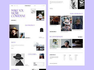 INTERNATIONAL - Hat Shop Landing Page