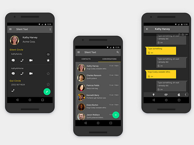 Silent Circle's Silent Text android android app app interface interface design mobile ui