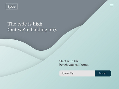 Tyde - A Tide Chart Web App: Concept II