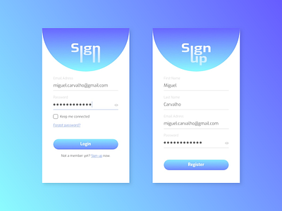 Daily UI Challenge - Sign-up page daily ui mobile ui sign in sign up ui