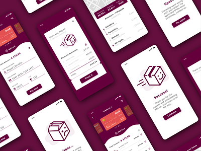 Daily UI Challenge - Checkout app checkout daily ui design error message illustraion mobile ui order details success message tracking app ui