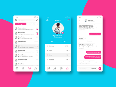 Daily UI Challenge - Profile page chat app chat box daily ui ios mobile design mobile ui profile page