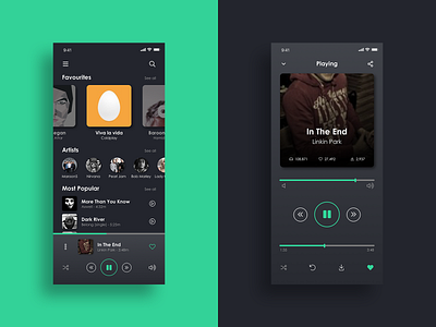Daily UI Challenge - Music Player App daily ui design music music app music player playlist song ui