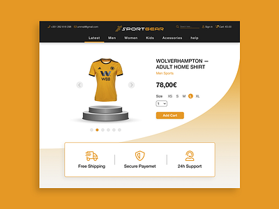 Daily UI Challenge - E-Commerce daily ui ecommerce sports store ui ux webdesign website