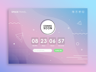 Daily UI Challenge - Countdown Timer countdown countdown timer daily ui design space timer ui ux webdesign website