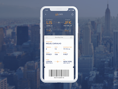 Daily UI Challenge - Boarding Pass app boarding pass daily ui design flight mobile ui plain ticket ui ux