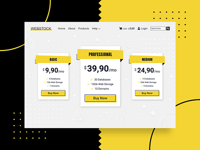 Daily UI Challenge - Pricing cards daily ui design landingpage package plans price pricing subscription ui ux web design website