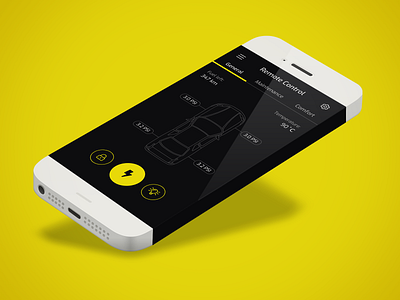 Daily UI Challenge - Car Interface app car car app car interface daily ui design mobile ui remote control ui ux