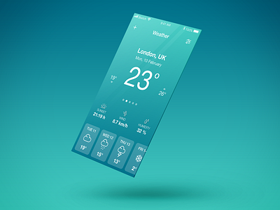 Daily UI Challenge - Weather App app daily ui design mobile ui ui ux weather weather app weather forecast