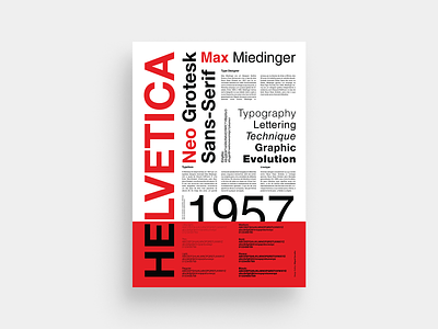 Helvetica - Typographic Poster design graphic design helvetica poster poster design swiss typography