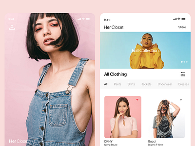 Modern Clothing App adobe xd app clothing company design ecommerce fashion mobile application model sketch sketchapp ui women clothing