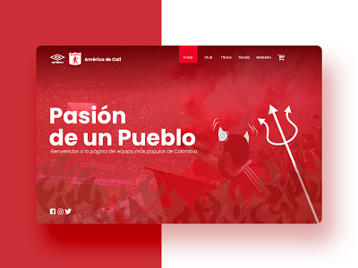 Concept Web América de Cali football soccer ui ux web