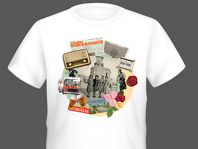 Retro Skopje collage collageart oldschool retro t shirt t shirt design t shirt illustration vintage