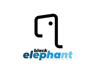 Black Elephant Logo design elegant elephant elephant logo elephantlogo elephants logo logo design logodesign logos logotype minimalistic one stroke logo vector