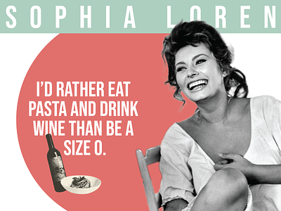 Sophia Loren actress collage collage art design illustration illustration art italian italy loren minimalistic pasta poster poster art size0 social media sophia sophia loren spagetti wine