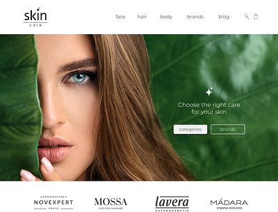 Skin Care - Web Shop Design Proposal beauty body branding care cosmetics design hair natural skin skincare web web design web shop webdesign webshop woman