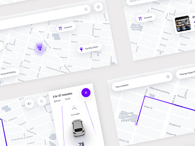 Car Navigation Map - GPS adobe app design future gps map mapping navigation tesla uidesign uiux