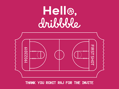 Hello Dribbble drafted dribbbleinvite dribbbleticket firstshot hellodribbble invitationticket