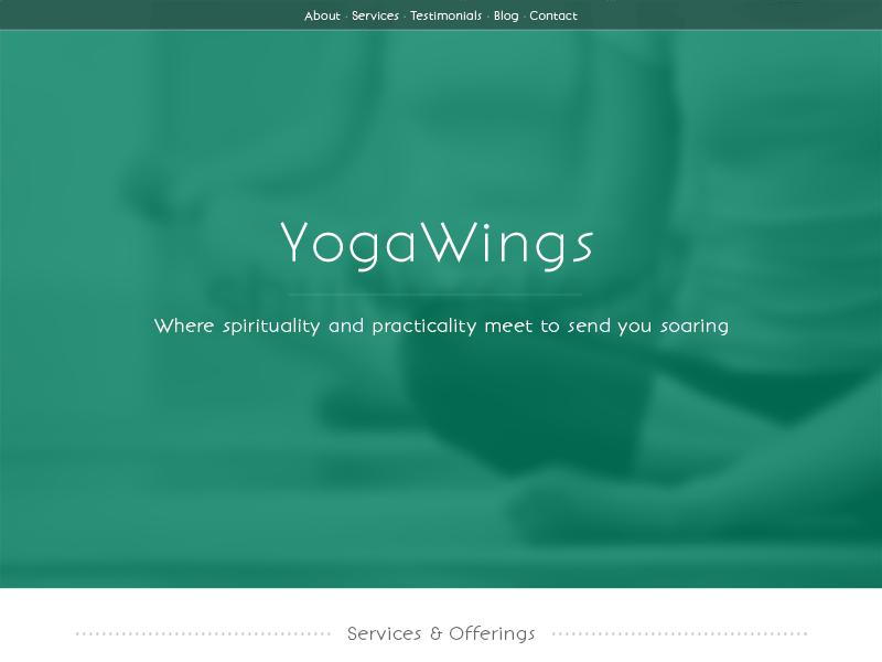 Yoga Website Homepage