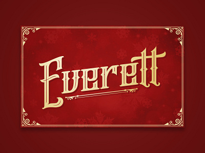 Everett (Xmas 2019) blackletter christmas holiday typography