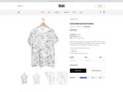 Single Product View Page design ecommerce minimal modern psd shop psd woocommerce