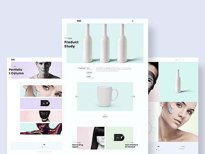 Portfolio & Case Study case study clean flat layout minimal portfolio website