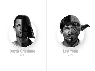 Star Wars meets Football card darth vader football leo messi ronaldo star wars ui yoda