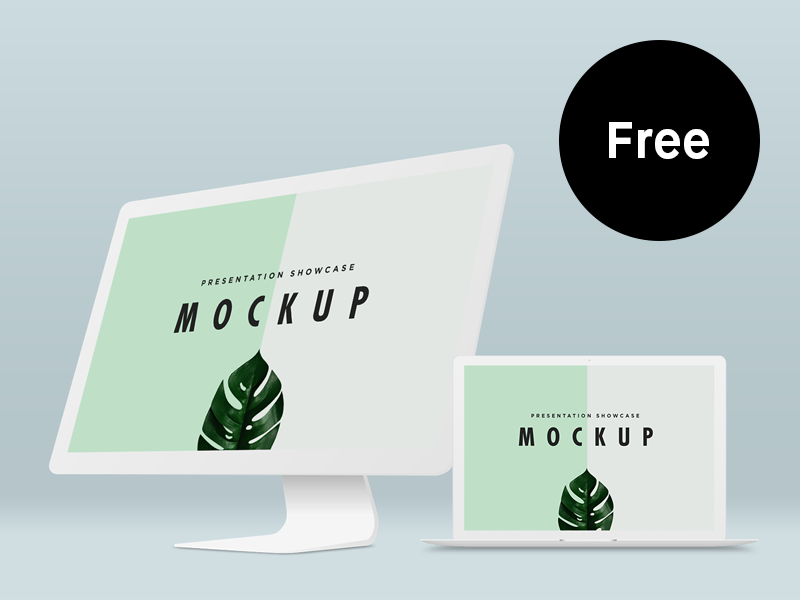 Download Free Macbook Pro & iMac Mockup Template by Ishmam on Dribbble